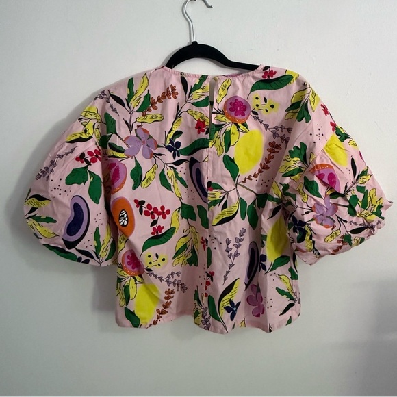 TCEC Multicolor Floral Balloon Sleeve Blouse - Picture 5 of 7